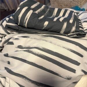 Striped Gray Bedding Set